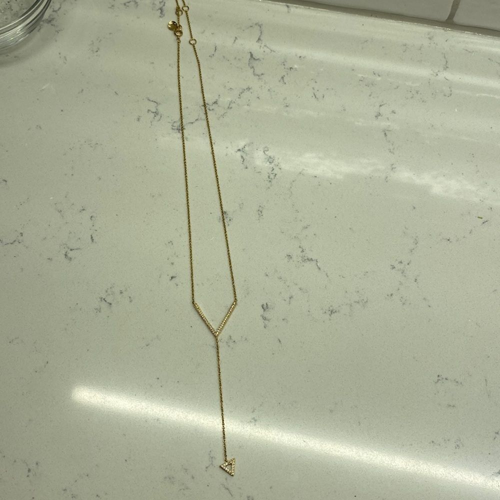 ALDO gold plated necklace with cubic zirconia